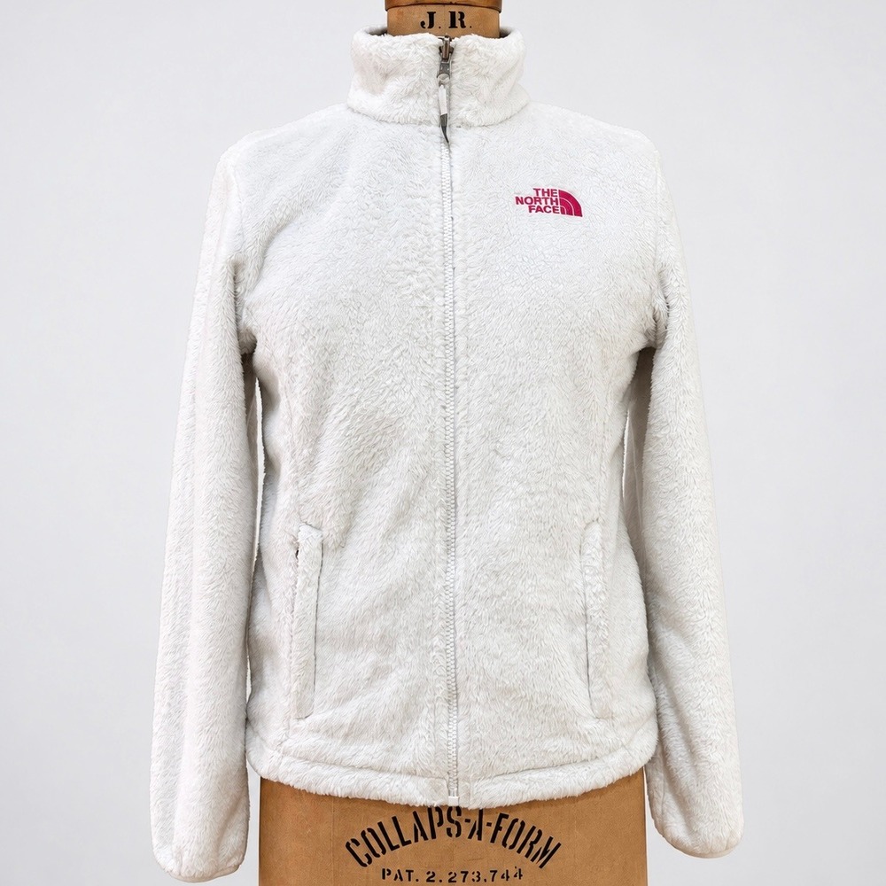 The North Face Pink Ribbon Breast Cancer Awareness Fleece Jacket Womens S White